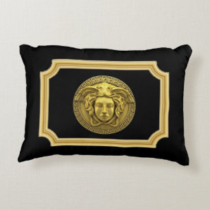Medusa Golden Roman Designer Decorative Cushion