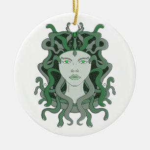 Medusa Gorgo Snake Gorgon Monster Greek Mythology Ceramic Tree Decoration