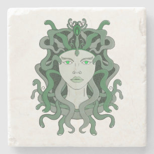 Medusa Gorgo Snake Gorgon Monster Greek Mythology Stone Coaster