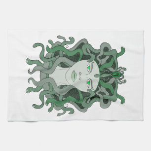 Medusa Gorgo Snake Gorgon Monster Greek Mythology Tea Towel