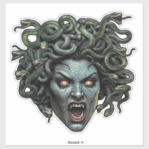 Medusa Gorgon Die-Cut Sticker – Mythic Horror Art