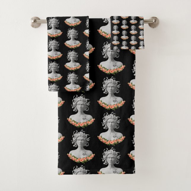 Medusa Gorgon Greek Mythology Bath Towel Set (Insitu)