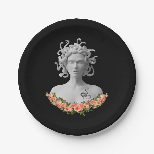 Medusa Gorgon Greek Mythology Paper Plate (Front)
