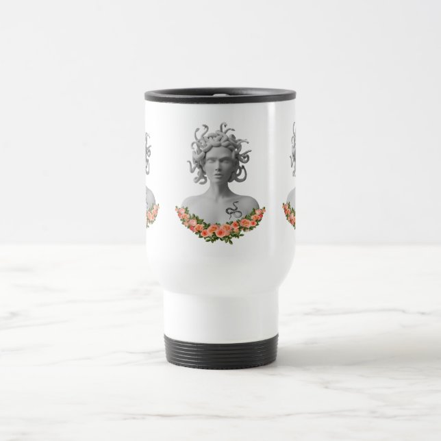 Medusa Gorgon Greek Mythology Travel Mug (Center)