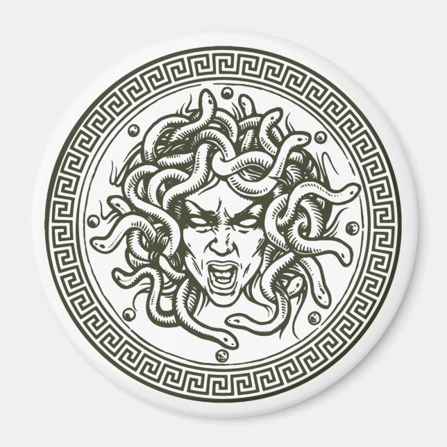 Medusa Greek  Mythology Creature Magnet (Front)