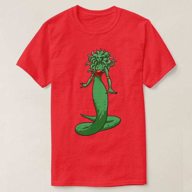 Medusa Greek Mythology God Ancient Greece Godess T-Shirt (Design Front)