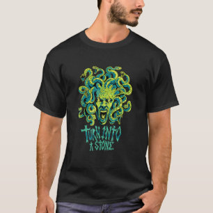Medusa Greek Mythology Monster Snake Head Turn Int T-Shirt