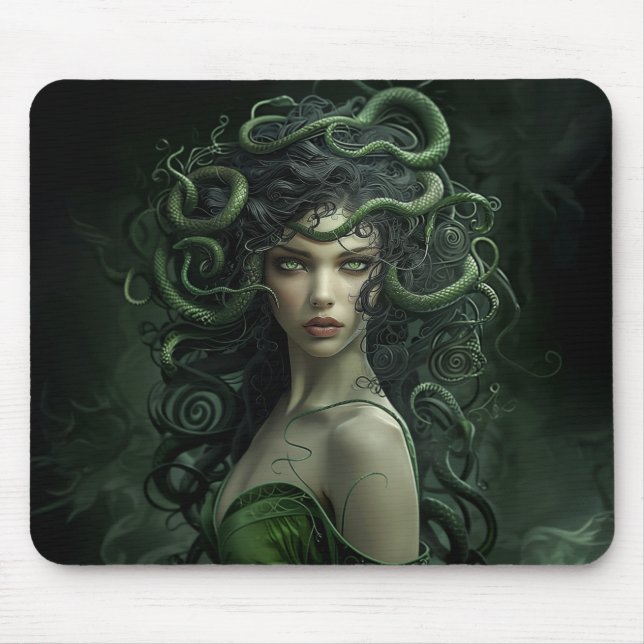 Medusa, Greek Mythology Snake Goddess, Gorgon #1 Mouse Mat (Front)