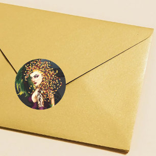 Medusa Greek Mythology Snake Gorgon Classic Round Sticker