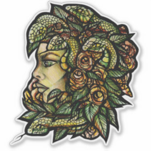 Medusa Green Snakes Gorgon