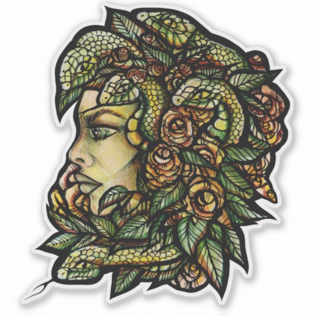 Medusa Green Snakes Gorgon                         (Front)