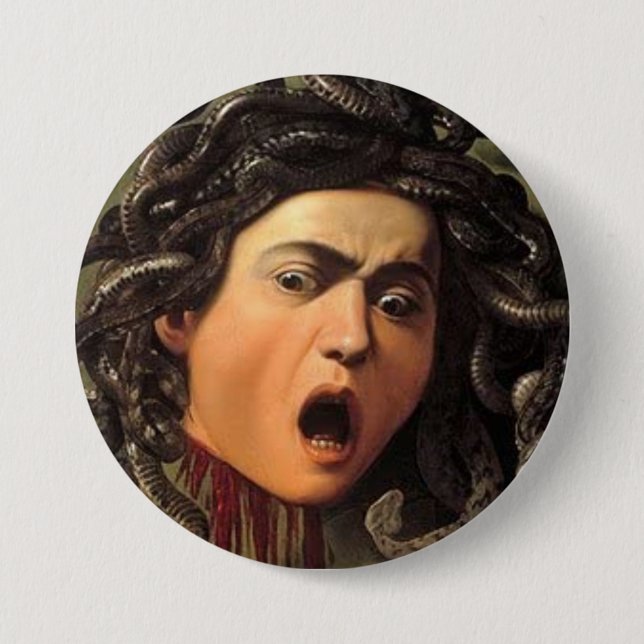 Medusa Head By Caravaggio 7.5 Cm Round Badge (Front)