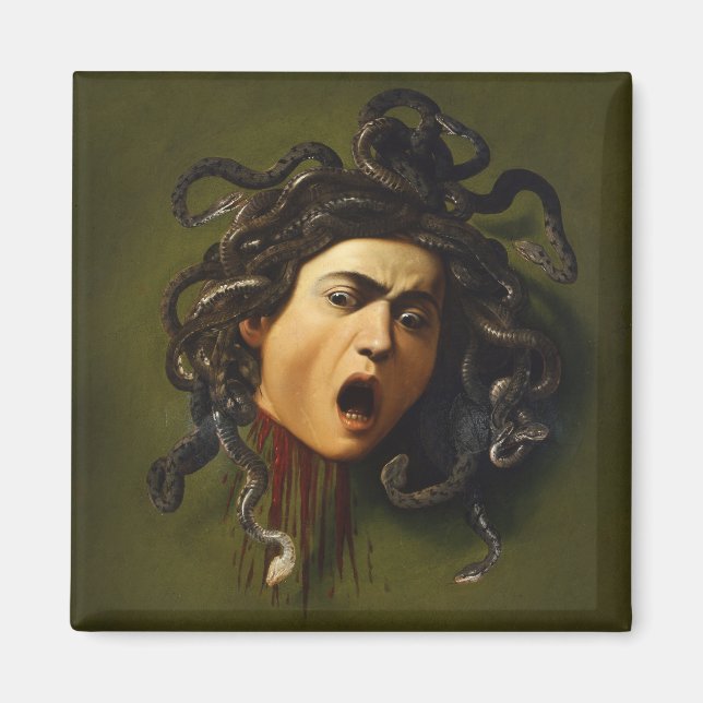 Medusa head Caravaggio painting art mythology canv Magnet (Front)