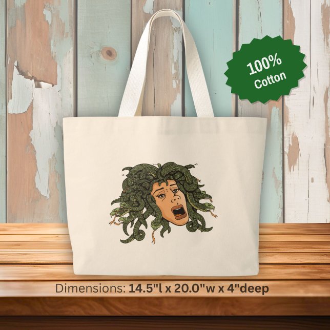Medusa Head Large Tote Bag (Creator Uploaded)