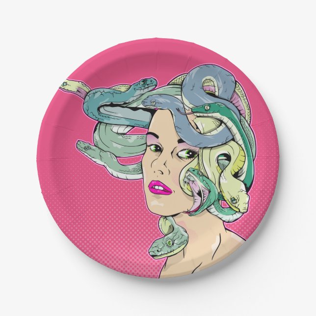 Medusa Pop art Paper Plate (Front)