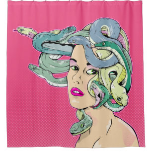Medusa Pop art Shower Curtain