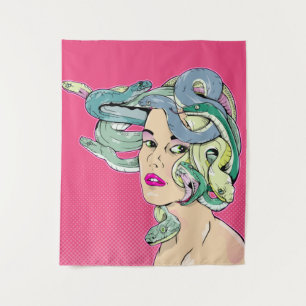 Medusa Pop art Tapestry