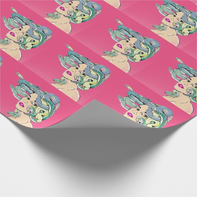 Medusa Pop art Wrapping Paper (Corner)