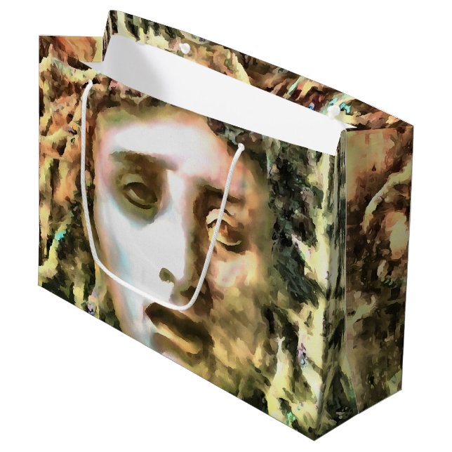 Medusa Portrait of a Gorgon Large Gift Bag (Front Angled)