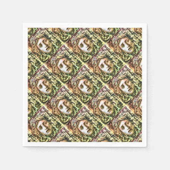Medusa Portrait of a Gorgon Napkin (Front)