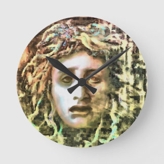Medusa Portrait of a Gorgon Round Clock