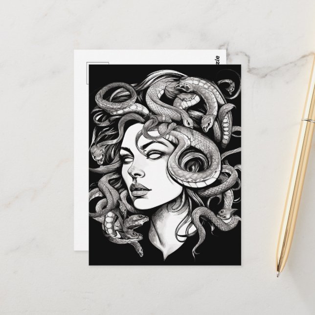 Medusa Postcard (Front/Back In Situ)