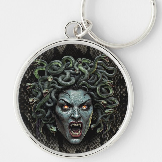 Medusa Queen of Stone Keychain (Front)