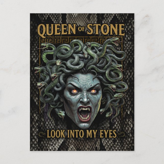 Medusa Queen of Stone Postcard (Front)