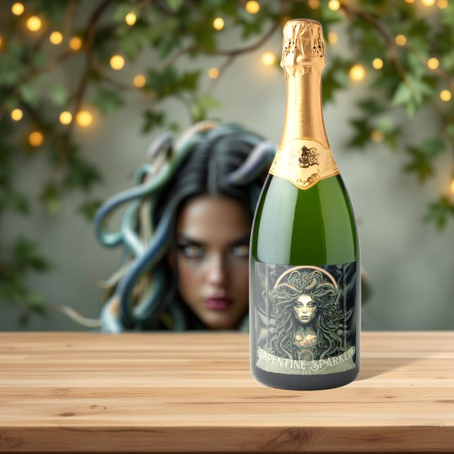 Medusa’s Gaze Sparkling Wine Label (Creator Uploaded)