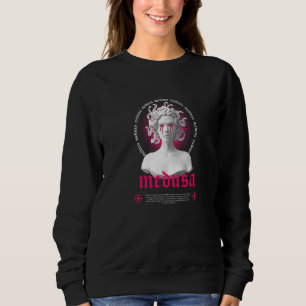 Medusa Sculpture Greek Sad Aesthetic Edgy Streetw Sweatshirt