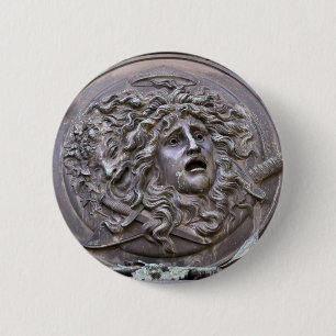 Medusa Shield of Athena 6 Cm Round Badge