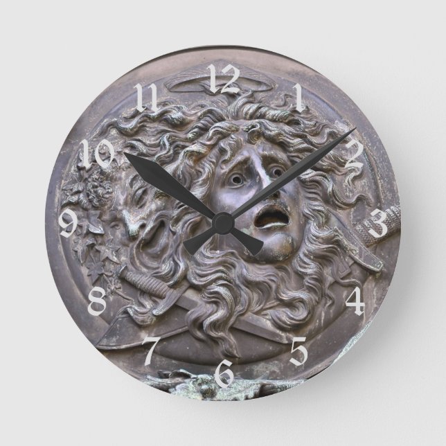 Medusa Shield of Athena Round Clock (Front)