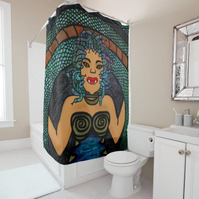 Medusa Shower Curtain (In Situ)