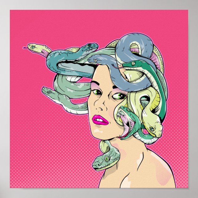 Medusa Snake Hair Poster (Front)