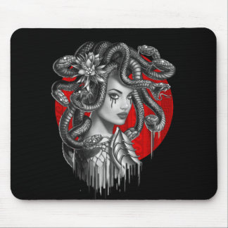 MEDUSA - Snake Head Girl from Greek Myth Tattoo Mouse Mat