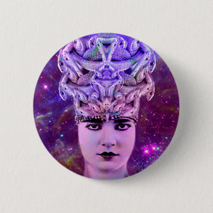 Medusa Snake Woman 6 Cm Round Badge