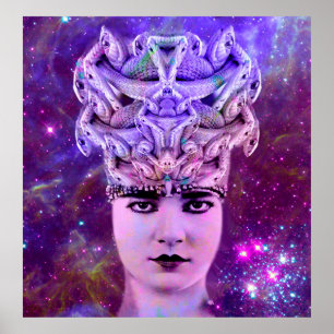 Medusa Snake Woman Poster