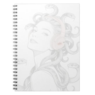 Medusa spiral notebook- pose for the camera. notebook