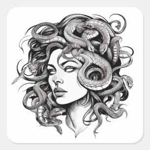 Medusa Square Sticker