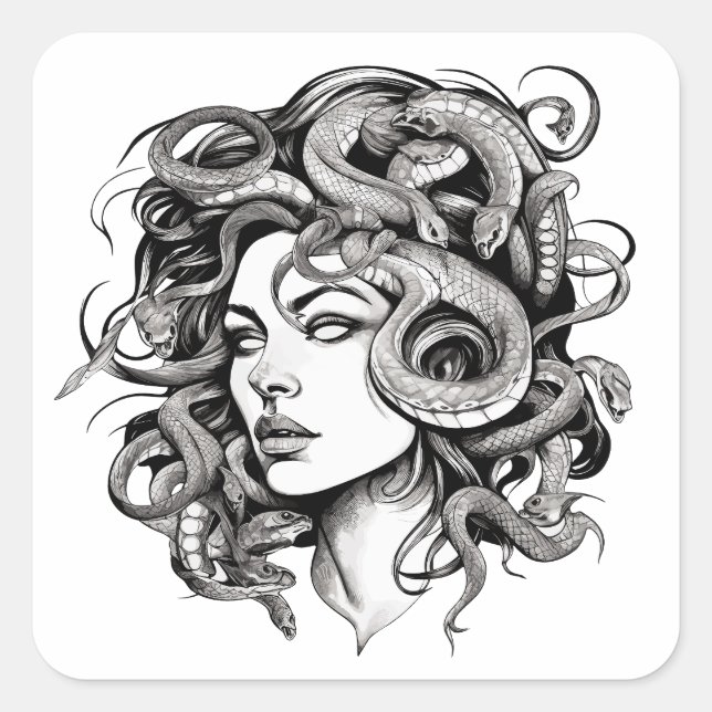 Medusa Square Sticker (Front)