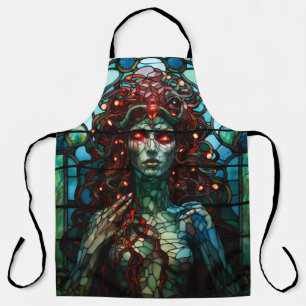 Medusa - Stained Glass Window Tiffany Style Apron