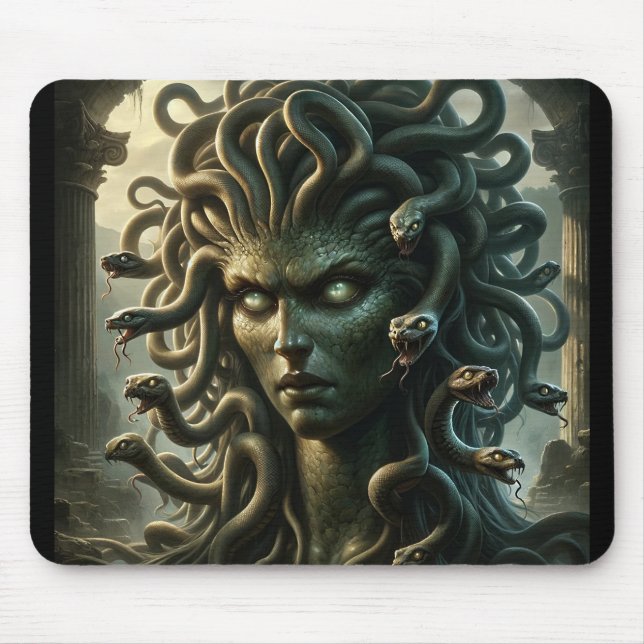 Medusa Stare of Death Head of Snakes Mouse Mat (Front)