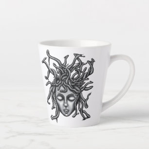 Medusa Statue, Greek Sculpture, Mythology Latte Mug