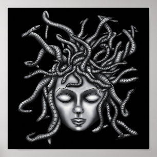 Medusa Statue, Greek Sculpture, Mythology Poster