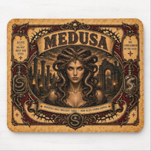 Medusa, Vintage Circus Monster Mouse Mat