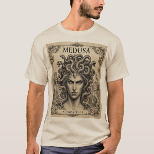 Medusa Vintage Greek Mythology Gorgon Art T-Shirt