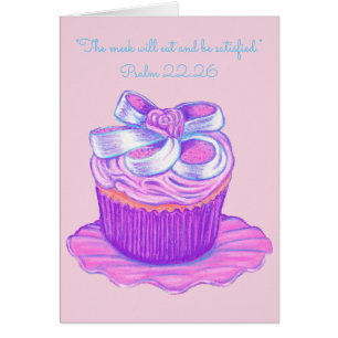 Meek Eat & Be Satisfied~Scripture~Cupcake