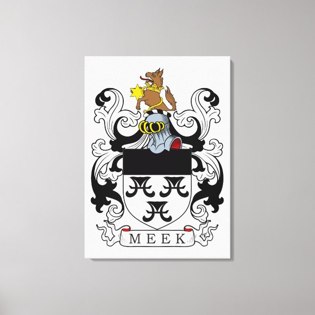 Meek Family Crest Canvas Print (Front)