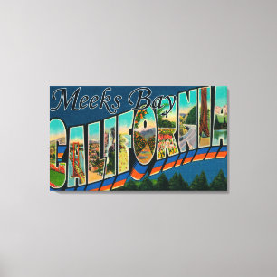 Meeks Bay, California - Large Letter Scenes Canvas Print
