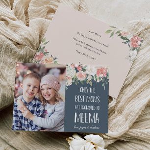 Meema Grandmother Mother's Day Flat Photo Card